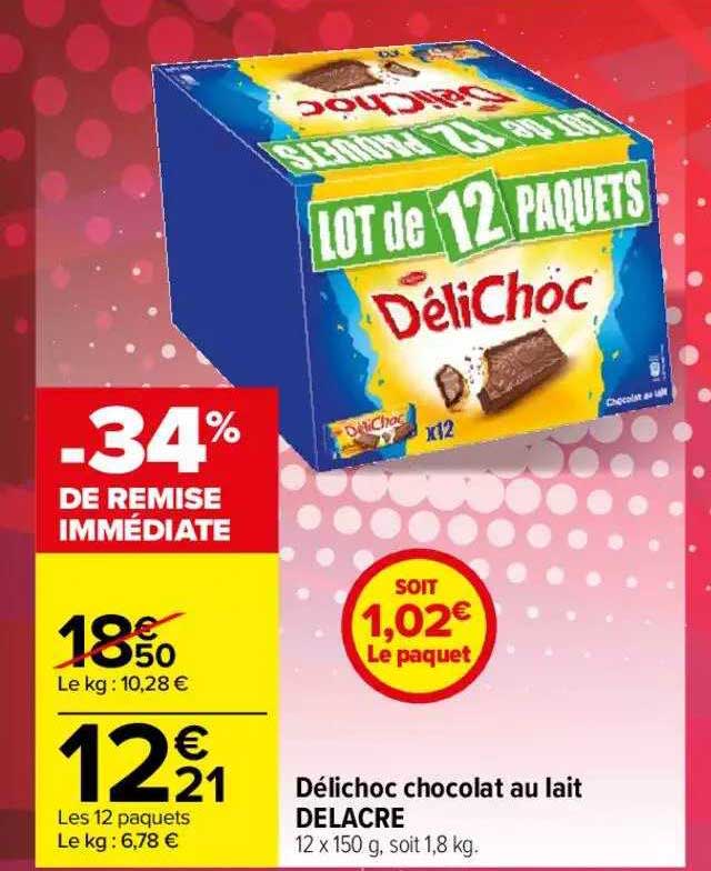 Délichoc Chocolat Au Lait Delacre