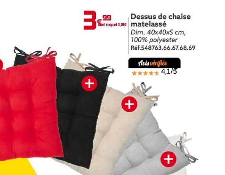 dessus de chaise matelassé