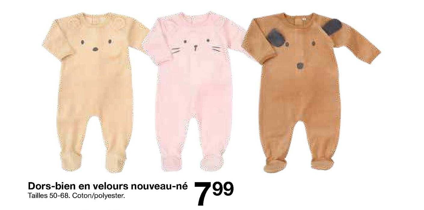 dors-bien en velours nouveau-né