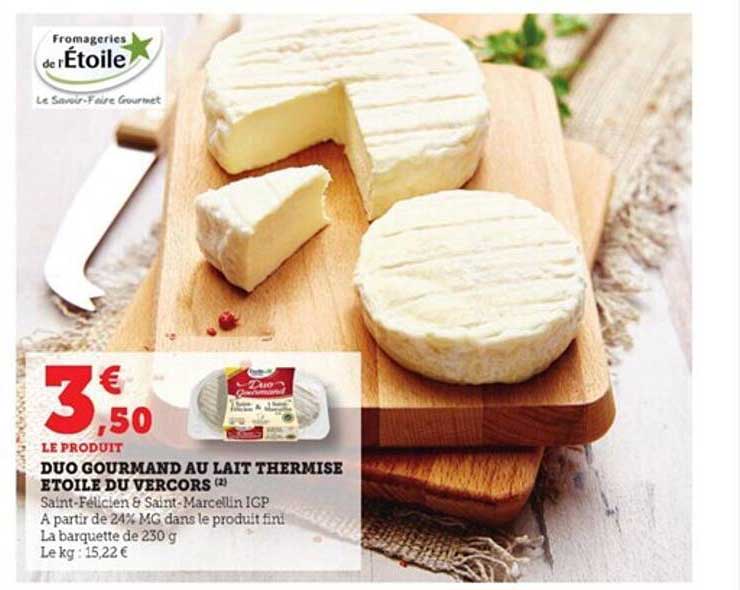 duo gourmand au lait thermisé étoile du vercors