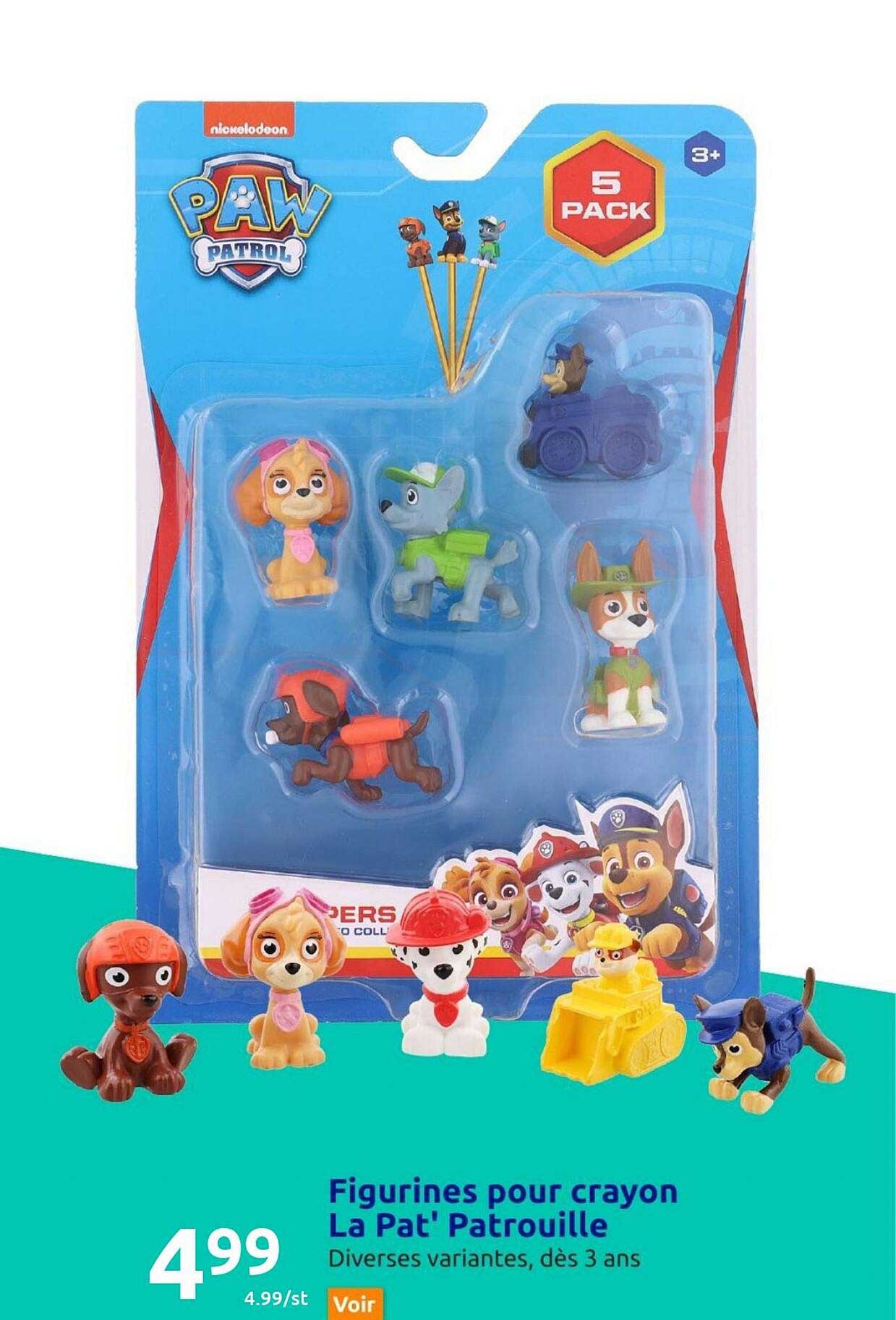 figurines pour crayon la pat' patrouille