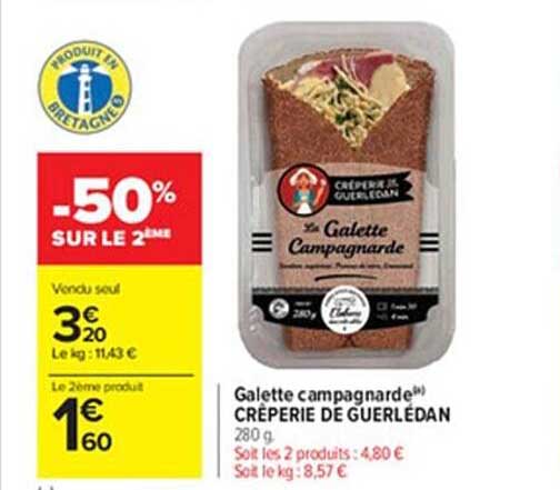 galette campagnarde crêperie de guerlédan