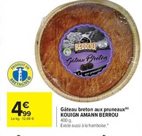 gâteau breton aux pruneaux kouign amann berrou