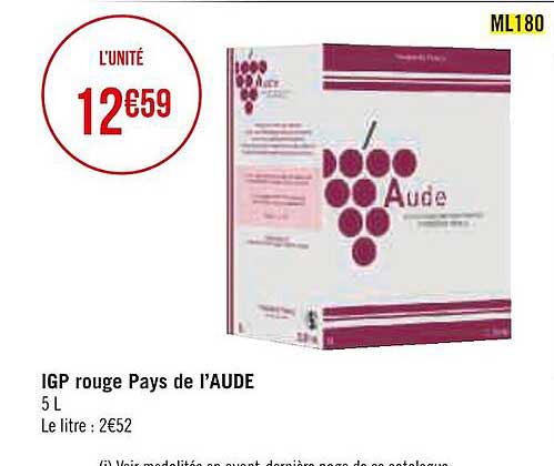 igp rouge pays de l'aude