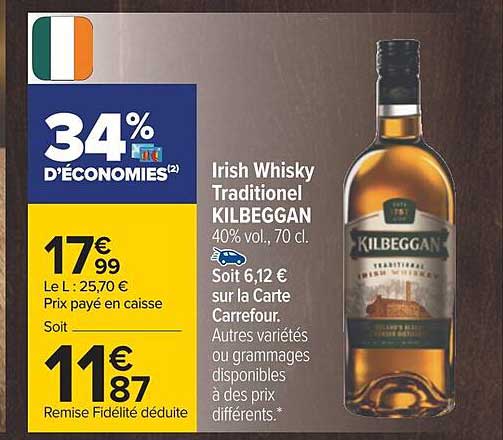 irish whisky traditionnel kilbeggan