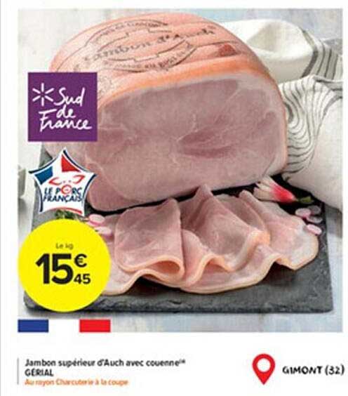 jambon supérieur d'auch avec couenne gérial