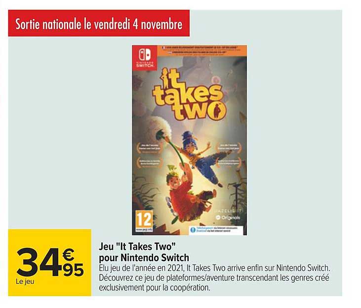 jeu "it takes two" pour nintendo switch
