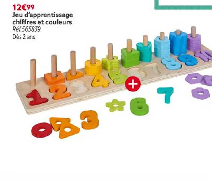 jeu d'apprentissage chiffres et couleurs