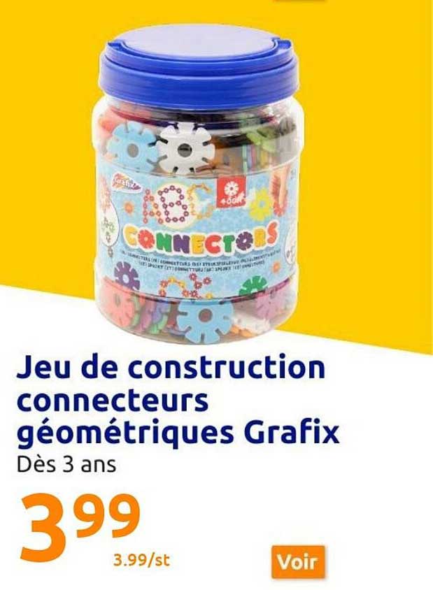 jeu de construction connecteurs géométriques grafix