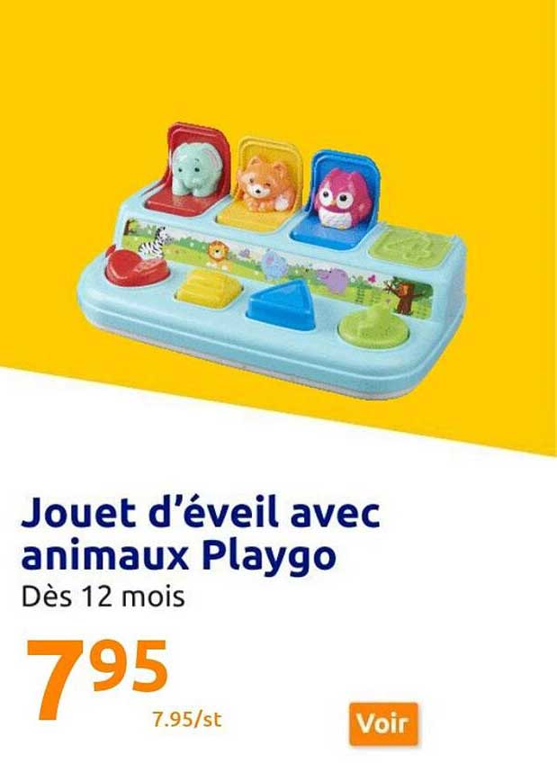 jouet d'éveil avec animaux playgo