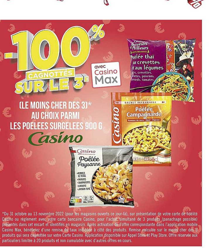 Les Poêlées Surgelées 900 G Casino