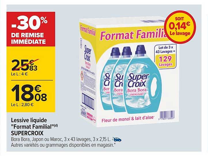 Lessive Liquide "format Familial" Supercroix