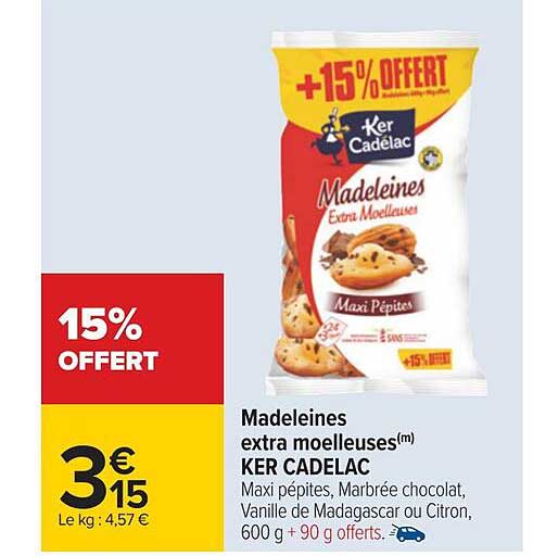 madeleines extra moelleuses ker cadelac