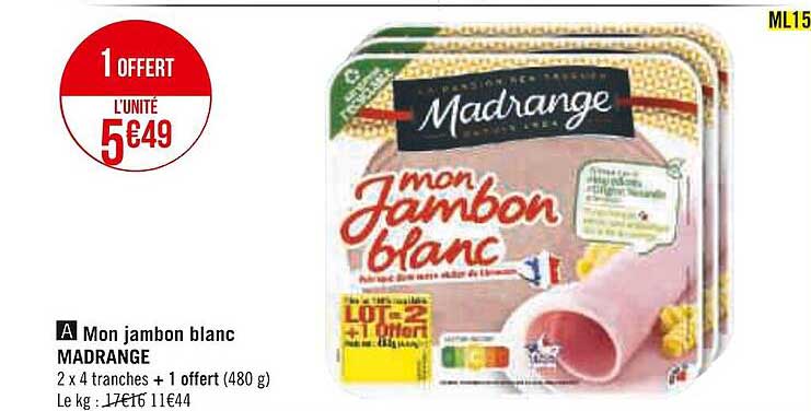 mon jambon blanc madrange