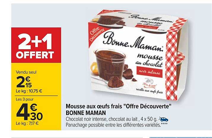 Mousse Aux œufs Frais "offre Découverte" Bonne Maman