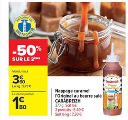 nappage caramel l'original au beurre salé carabreizh