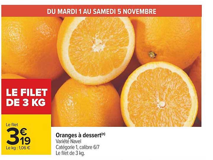 oranges à dessert navel