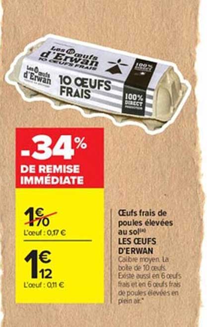 œufs frais de poules élevées au sol les œufs d'erwan