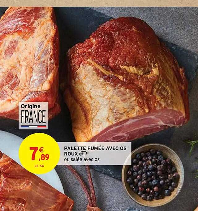 palette fumée avec os roux