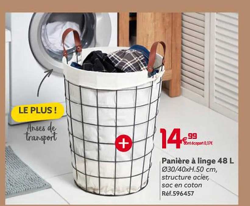panière à linge 48l