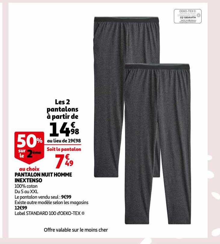 Pantalon Nuit Homme Inextenso