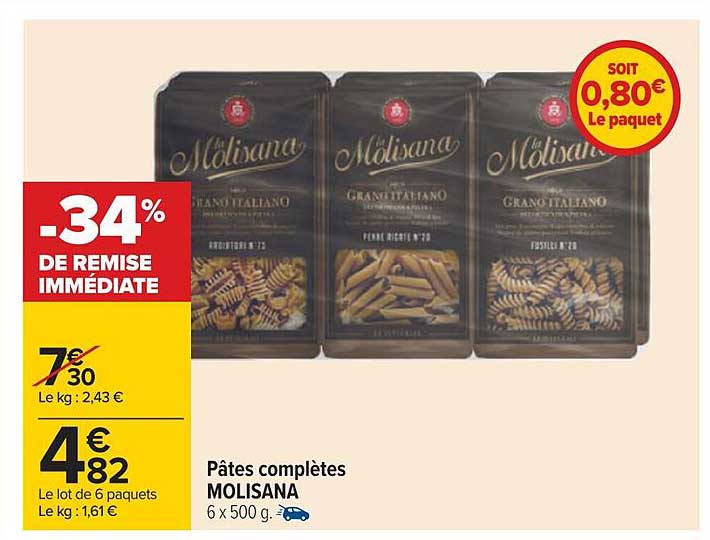 pâtes complètes molisana