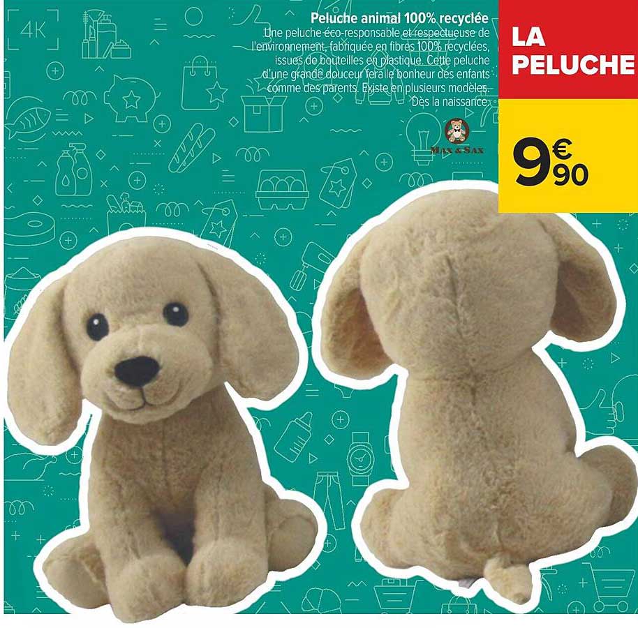 Peluche Animal 100% Recyclée