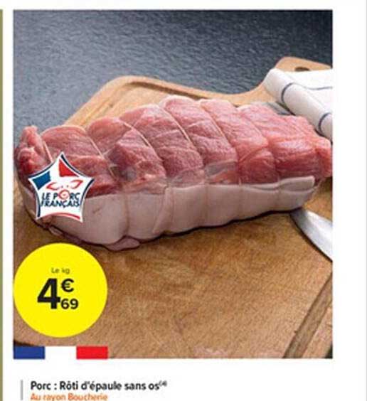 Porc : Rôti D'épaule Sans Os