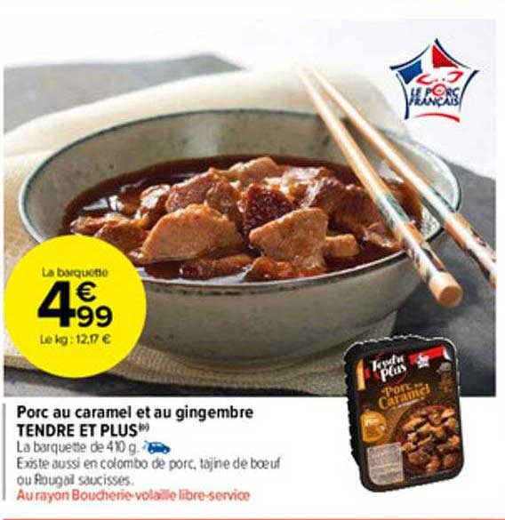 Porc Au Caramel Et Au Gingembre Tendre Et Plus
