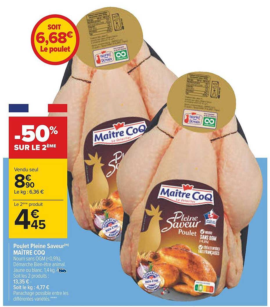 poulet pleine saveur maître coq