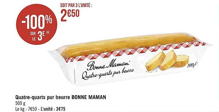 quatre-quarts pur beurre bonne maman