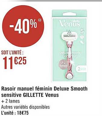rasoir manuel féminin deluxe smooth sensitive gillette venus