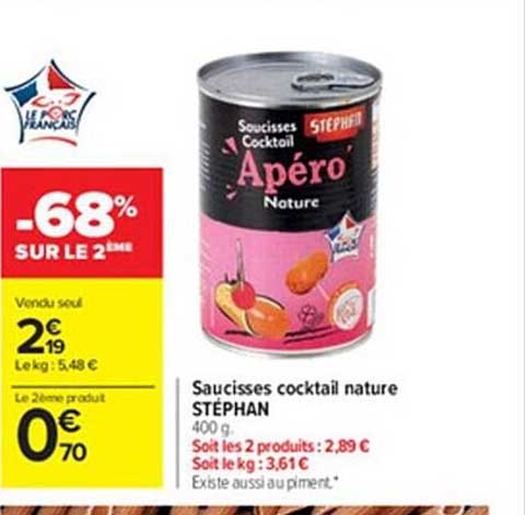 Saucisses Cocktail Nature Stéphan