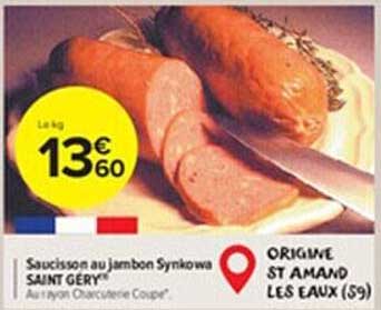saucisson au jambon synkowa saint géry
