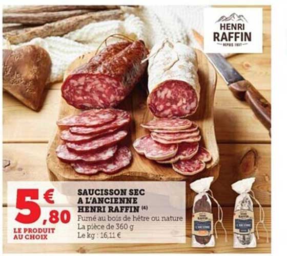saucisson sec à l'ancienne henri raffin