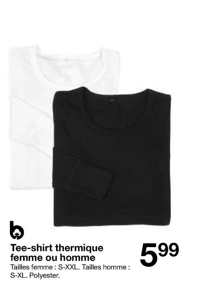 tee-shirt thermique femme ou homme