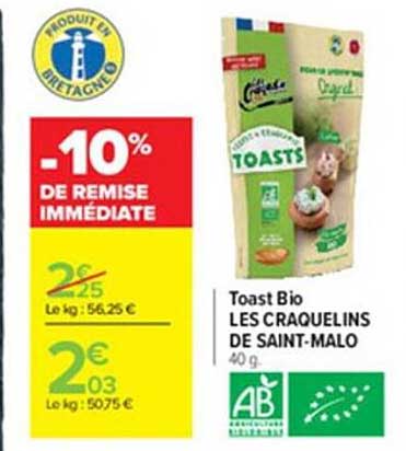 toast bio les craquelins de saint-malo