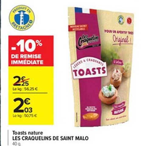 toasts nature les craquelins de saint malo