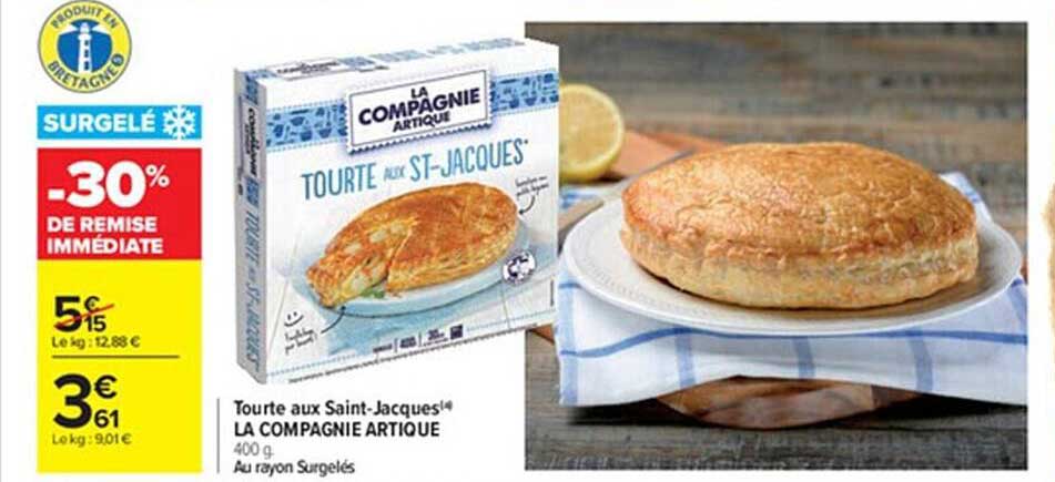 tourte aux saint-jacques la compagnie artique