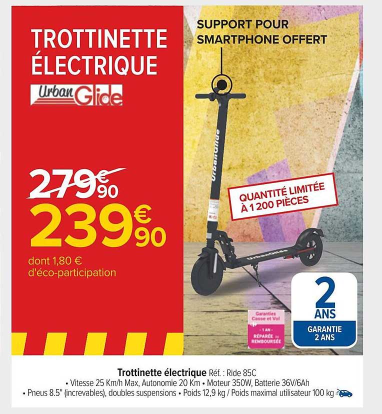 trottinette électrique urban glide