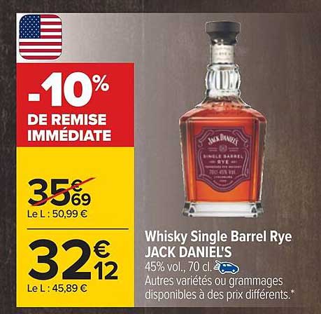 whisky single barrel rye jack daniel's