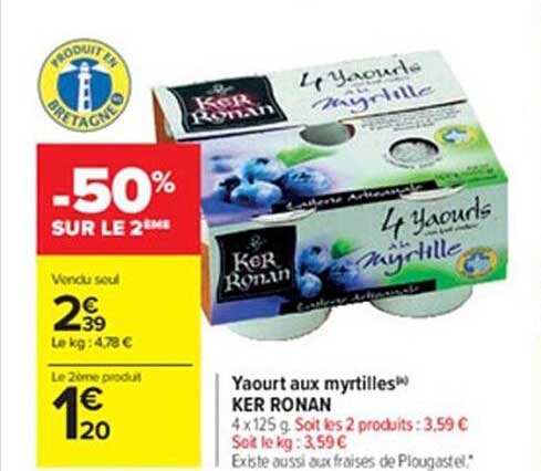 Yaourt Aux Myrtilles Ker Ronan
