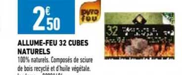 allume-feu 32 cubes naturels