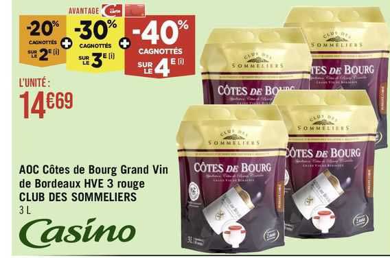 aoc côtes de bourg grand vin de bordeaux hve 3 rouge club des sommeliers
