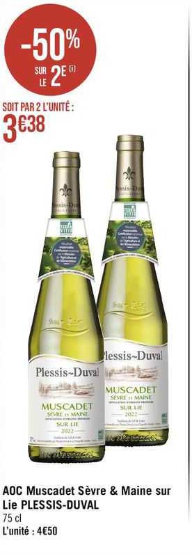 aoc muscadet sèvre & maine sur lie plessis-duval