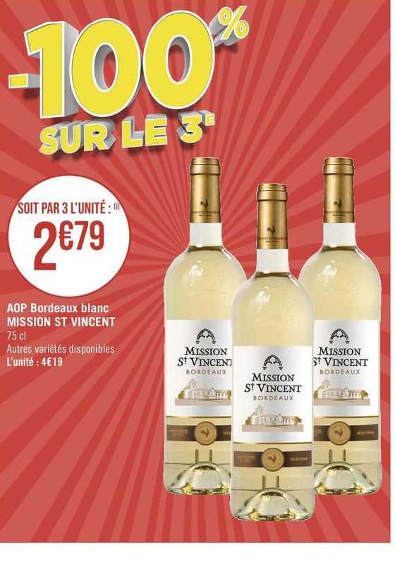 aop bordeaux blanc mission st vincent