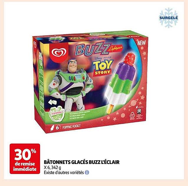 bâtonnets glacés buzz l'éclair