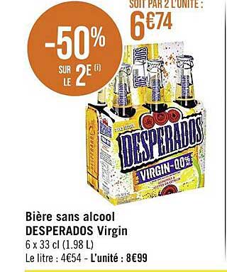 bière sans alcool desperados virgin