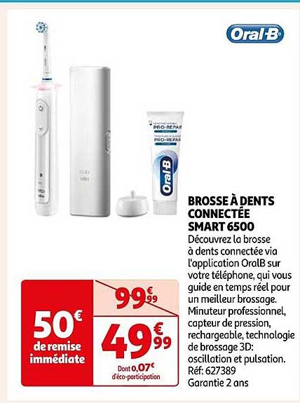 brosse à dents connectée smart 6500 oral-b