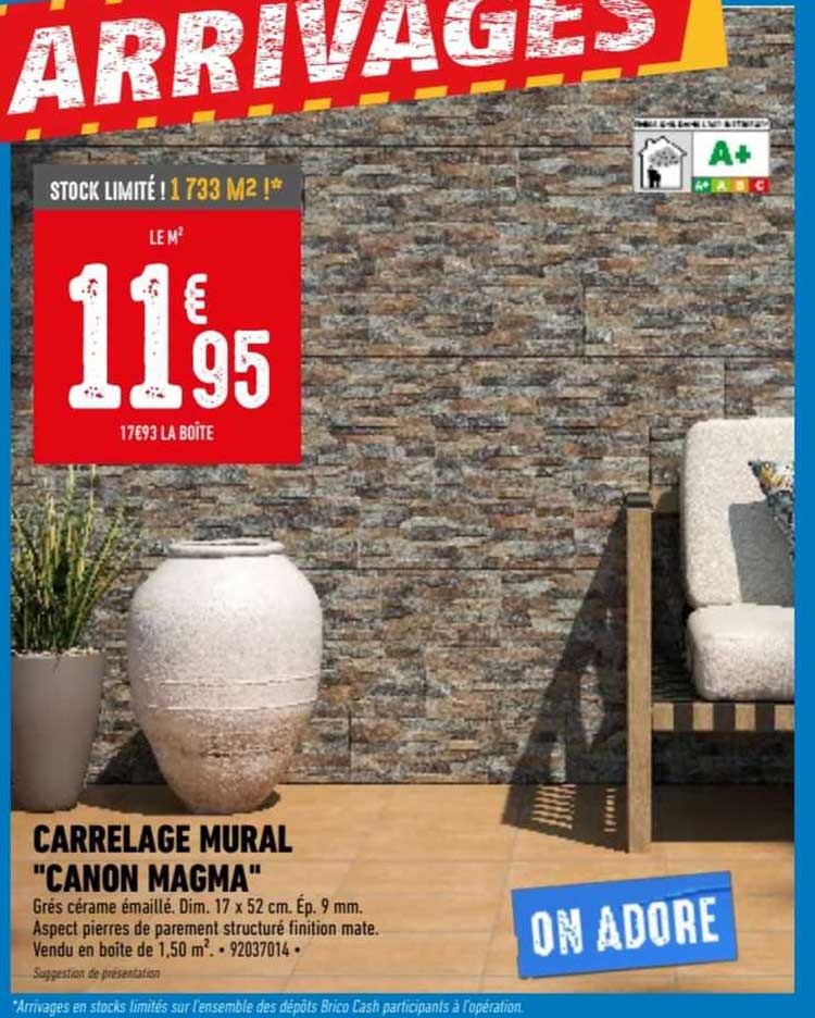 carrelage mural "canon magma"